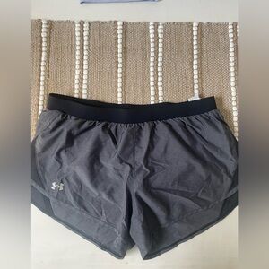 Under Armour Women's Black and Gray Athletic Shorts
